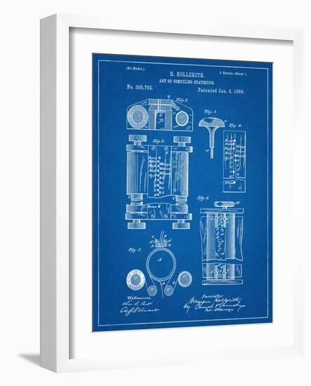 First Computer Patent 1889-null-Framed Art Print