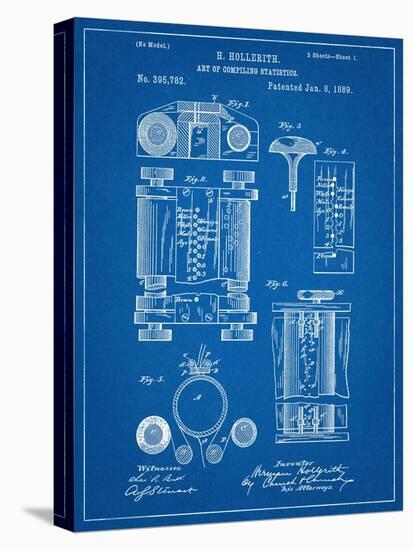 First Computer Patent 1889-null-Stretched Canvas