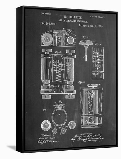 First Computer Patent 1889-null-Framed Stretched Canvas