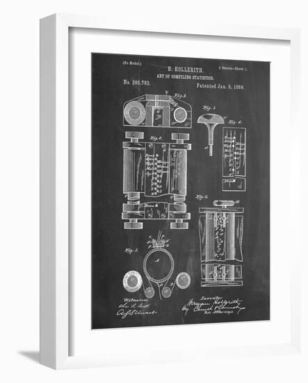 First Computer Patent 1889-null-Framed Art Print