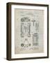 First Computer Patent 1889-Cole Borders-Framed Art Print