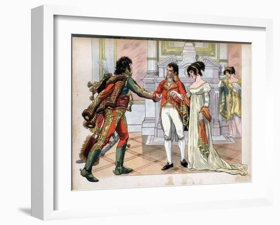 First Consul Gives the Hand of His Sister Caroline, to Joachim Murat-Jacques de Breville-Framed Art Print