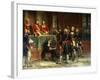 First Consul Receives the Oath the Section Presidents of the State Council, Dec. 25, 1899-Auguste Couder-Framed Art Print
