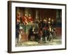 First Consul Receives the Oath the Section Presidents of the State Council, Dec. 25, 1899-Auguste Couder-Framed Art Print