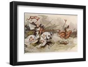 First Crusade a Cavalry Charge by the Knights of Saint John Against the Saracens-Adolf Closs-Framed Photographic Print