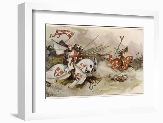 First Crusade a Cavalry Charge by the Knights of Saint John Against the Saracens-Adolf Closs-Framed Photographic Print