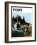 "First Day at Camp" Saturday Evening Post Cover, July 3, 1954-George Hughes-Framed Giclee Print