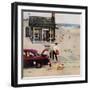 "First Day at the Beach", August 11, 1956-George Hughes-Framed Giclee Print