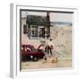 "First Day at the Beach", August 11, 1956-George Hughes-Framed Giclee Print