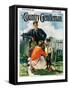 "First Day of School," Country Gentleman Cover, September 1, 1928-Haddon Sundblom-Framed Stretched Canvas