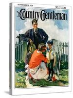 "First Day of School," Country Gentleman Cover, September 1, 1928-Haddon Sundblom-Stretched Canvas
