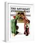 "First Day of School" or "Back to School" Saturday Evening Post Cover, September 14,1935-Norman Rockwell-Framed Giclee Print