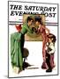 "First Day of School" or "Back to School" Saturday Evening Post Cover, September 14,1935-Norman Rockwell-Mounted Giclee Print