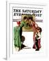 "First Day of School" or "Back to School" Saturday Evening Post Cover, September 14,1935-Norman Rockwell-Framed Giclee Print