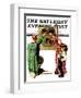 "First Day of School" or "Back to School" Saturday Evening Post Cover, September 14,1935-Norman Rockwell-Framed Giclee Print