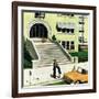 "First day of school", September 6, 1958-Thornton Utz-Framed Giclee Print