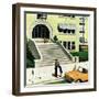 "First day of school", September 6, 1958-Thornton Utz-Framed Giclee Print