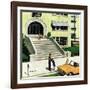 "First day of school", September 6, 1958-Thornton Utz-Framed Giclee Print