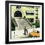 "First day of school", September 6, 1958-Thornton Utz-Framed Giclee Print