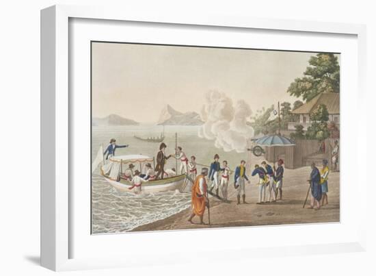 First Disembarkation of the French at the Portuguese Outpost at Dille-Felice Campi-Framed Giclee Print