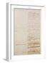 First Draft of the Constitution of the United States, 1787-American School-Framed Giclee Print