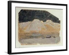 First draft to Winter night in the mountains, 1899-Harald Oscar Sohlberg-Framed Giclee Print