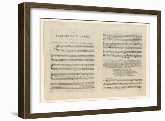 First Edition of the Sheet Music for 'The Star Spangled Banner. a Pariotic (Sic) Song',…-null-Framed Giclee Print