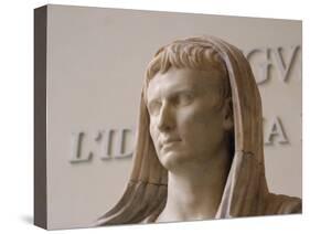 First Emperor of the Roman Empire, Marble Statue, Roman National Museum, Rome, Italy-Prisma Archivo-Stretched Canvas
