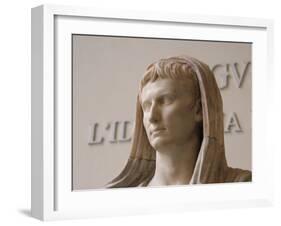 First Emperor of the Roman Empire, Marble Statue, Roman National Museum, Rome, Italy-Prisma Archivo-Framed Photographic Print