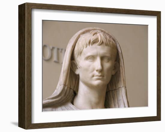 First Emperor of the Roman Empire, Marble Statue, Roman National Museum, Rome, Italy-Prisma Archivo-Framed Photographic Print