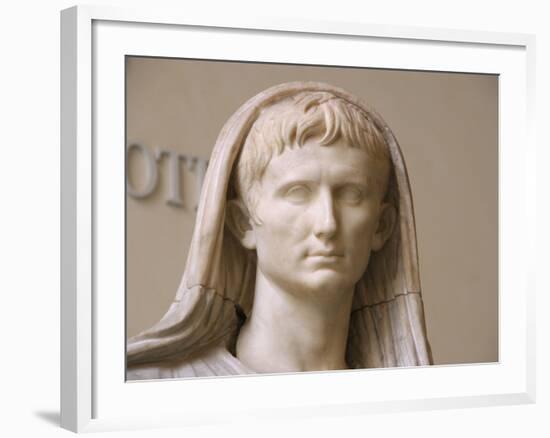 First Emperor of the Roman Empire, Marble Statue, Roman National Museum, Rome, Italy-Prisma Archivo-Framed Photographic Print