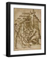 First Family before a Shelter, 1547-48-Baccio Bandinelli-Framed Giclee Print