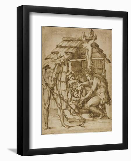 First Family before a Shelter, 1547-48-Baccio Bandinelli-Framed Giclee Print