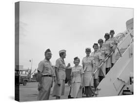 First Five Air Force Women Assigned to Vietnam Arrive at Tan Son Nhut, June 1967-null-Stretched Canvas