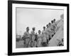 First Five Air Force Women Assigned to Vietnam Arrive at Tan Son Nhut, June 1967-null-Framed Photo