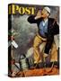 "First Flower" or "First Crocus" Saturday Evening Post Cover, March 22,1947-Norman Rockwell-Stretched Canvas