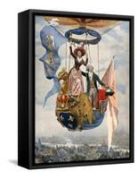 First Gas Balloon (2)-Maurice Leloir-Framed Stretched Canvas