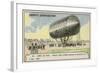 First German Hand-Powered Aluminium Military Balloon, 1897-null-Framed Giclee Print