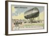 First German Hand-Powered Aluminium Military Balloon, 1897-null-Framed Giclee Print