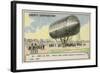 First German Hand-Powered Aluminium Military Balloon, 1897-null-Framed Giclee Print