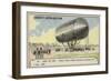 First German Hand-Powered Aluminium Military Balloon, 1897-null-Framed Giclee Print