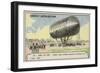 First German Hand-Powered Aluminium Military Balloon, 1897-null-Framed Giclee Print