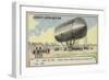 First German Hand-Powered Aluminium Military Balloon, 1897-null-Framed Giclee Print