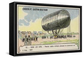 First German Hand-Powered Aluminium Military Balloon, 1897-null-Framed Stretched Canvas