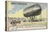 First German Hand-Powered Aluminium Military Balloon, 1897-null-Stretched Canvas