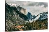 First Glance, Half Dome and El Capitan, Yosemite National Park-Vincent James-Stretched Canvas