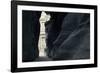 First glimpse of the red sandstone walls of Al-Khazneh (the Treasury), viewed through the narrow...-null-Framed Photographic Print