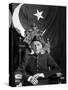 First Gov. Gen. of Independent Pakistan Mohammed Ali Jinnah Sitting in Front of Pakistani Flag-Margaret Bourke-White-Stretched Canvas