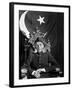 First Gov. Gen. of Independent Pakistan Mohammed Ali Jinnah Sitting in Front of Pakistani Flag-Margaret Bourke-White-Framed Photographic Print