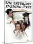 "First Haircut" Saturday Evening Post Cover, August 10,1918-Norman Rockwell-Mounted Giclee Print